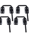 Sliding Door Loop Lock 2 Inch Matte Black For Patio French Doors Child Safe Home Security Durable Steel Bar With Zinc Die Cast Base Easy Install With Mounting Screws 4 Pack Made In Taiwan