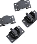Black Sliding Cabinet Hardware Components 2 Sets With Four Sliding Door Rollers And Nylon Pulley And Mounting Screws.