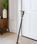Sliding Door Security Bar and 2-in-1 Sliding Glass Door Stoppers Security for Patio Home Hotel Door Stick Security installed on door