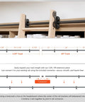 12 Foot Sliding Library Ladder Hardware Kit For Black Retractable Rolling Ladder With Braking Casters Adjustable Upright Position Max Load 300 Pounds No Ladder Included All In One Kit For Easy Weekend Installation, showing a rail track diagram and wooden library shelves.