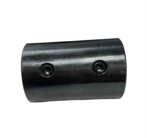Solid Rigid Coupling – 1" ID, 2" Wide, 3" Long, Black Oxide with Keyway – Heavy-Duty RC-100-KW Precision Shaft Coupler, side view