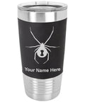 20oz Vacuum Insulated Tumbler Mug With Dope Black Widow Spider Design And Personalized Engraving Included Keeps Your Drinks Cold For Up To 24 Hours