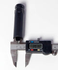Caliper measuring Large Black Six Point Spline Lug Nut Tool For Trucks And SUVs Replacement Key For Aftermarket Lug Nuts.