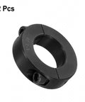 2pcs Double Split Shaft Collar for 1-1/16" Shaft, Two-Piece Clamping Collar, 1-7/8" OD, 1/2" Width, Black Oxide Steel Lock Collar Clamp