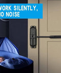 Black Safety Spring Door Closers, Adjustable Closing Hinge on door, fire-rated, self-closing, child sleeping