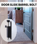 Spring Loaded Sliding Door Lock Black Heavy Duty Foot Operated Kick Lock Zinc Alloy for sliding and patio doors