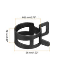 10 Pcs Fuel Line Clamps Spring Band Hose Clamps Half Inch 20mm Silicone Air Tube Vacuum Hose Water Pipe Low Pressure Black