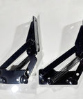 Spring Hinge 90 Degree Folding Lifting Bracket For Sofa Bed And Cabinet Doors Durable Cold Rolled Steel Black, side view