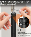 Adjusting tension on 3 Pack Self Closing Door Hinges 4 Inch Black Spring Hinge With 5 Eighths Inch Radius Corner