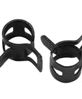 Close-up of 20 Pcs 5/16 Inch ID Spring Band Type Clamps 8mm Fuel Hose Clamps Fasteners Black Spring Hose Clips