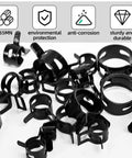 80 Pieces Vacuum Hose Clamps Assortment Kit for 6mm to 18mm Silicone Tubing, Black spring hose clamps in various sizes