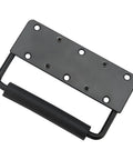 10 Pack Black Spring Loaded Case Handles Folding Surface Mount Chest Handles With Rubber Grip For Flight Cases And Cabinets 124 By 80 Millimeter Durable Iron Construction Rust Resistant Finish Indoor And Outdoor Use