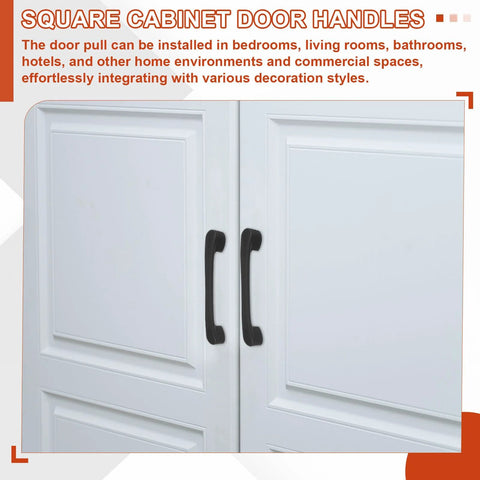 10 Pack Cartoon Drawer Pulls 5 Inch ABS Plastic Closet Wardrobe Door Handles on white cabinet doors