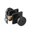 Black Interior Door Knobs For Bathroom And Bedroom Pismo Privacy Doorknob With Turn Lock And Square Rosette