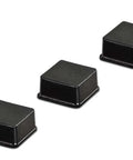 Self Adhesive Bumper Feet 0.780 In By 0.380 In Black Square Polyurethane Pads For Industrial Surface Protection 25 Pack BS04