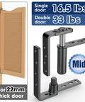 Cafe Door Hinges Double Action Saloon Hardware For Bars And Coffee Shops Heavy Duty 304 Stainless Steel In Black 2 Pack MID Fit