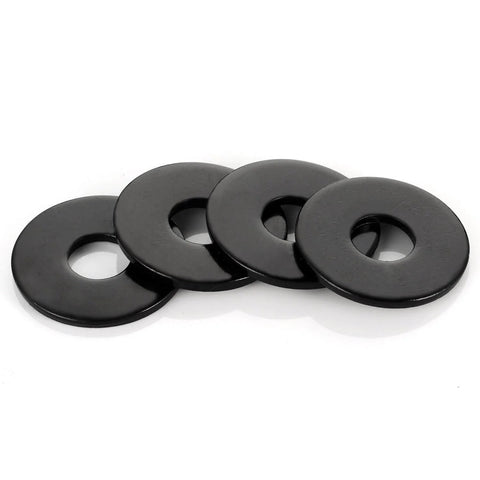 4 pcs of 50 Pcs 1/4 Inch Stainless Flat Washers 0.69 Inch Outer Diameter Black Coated 304 Stainless Steel For Screws And Bolts