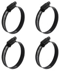 2.5 Inch Stainless Steel Worm Gear Hose Clamp Set of 4 Premium 304 stainless steel clamps for 40 to 63mm applications, black