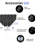 Standoff Screws Three Quarters Inch Diameter By One Inch Length Stainless Steel Black 20 Pack With 80 Mounting Accessories Overview