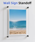 Wall-mounted picture using Standoff Screws Three Quarters Inch Diameter By One Inch Length Stainless Steel Black 20 Pack