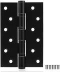 Six Pack Black Door Hinges 6 Inch Ball Bearing Heavy Duty Stainless Steel Hinges With Screws Square Corner Built To Last