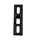 Stainless Steel Sliding Door Keeper And Lock Hardware Set Includes Mounting Screws Durable Black Finish For Sliding Glass Doors Easy Install Safe Edge Design Compatible With All Kinds Of Sliding Patio Doors Two Pack, front view