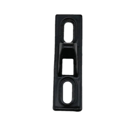 Stainless Steel Sliding Door Keeper And Lock Hardware Set Includes Mounting Screws Durable Black Finish For Sliding Glass Doors Easy Install Safe Edge Design Compatible With All Kinds Of Sliding Patio Doors Two Pack, front view