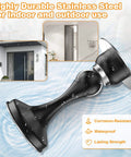 Magnetic Door Stoppers 2 Pack, Stainless Steel Door Stops, black, wall-mounted, corrosion-resistant, waterproof, for indoor outdoor use