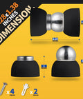 Powerful Magnetic Door Stopper Set Of 2 Stainless Steel Mini Door Stops dimensions and components
