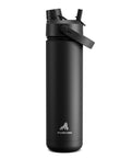 26 oz insulated stainless steel water bottle with a 2‑in‑1 straw and spout lid keeps beverages cold up to 24 hours or hot up to 12