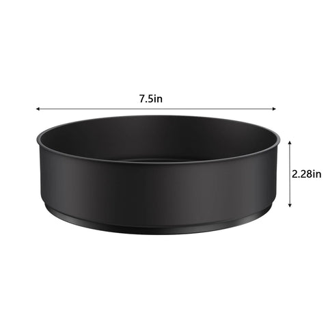 Stainless Steel Lazy Susan Turntable For Pantry Cabinet And Kitchen Organization, 7.5 inch black finish, rustproof 304 stainless steel