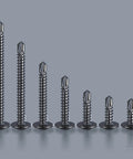 Assorted sizes of truss head screws, 300pcs #8 x 3/4 Inch Sheet Metal Self Tapping Screws 410 Black Stainless Steel for metal use