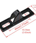 Stainless Steel Sliding Door Keeper And Lock Hardware Set Includes Mounting Screws Durable Black Finish For Sliding Glass Doors Easy Install Safe Edge Design Compatible With All Kinds Of Sliding Patio Doors Two Pack