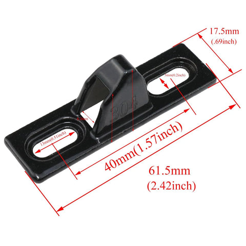 Stainless Steel Sliding Door Keeper And Lock Hardware Set Includes Mounting Screws Durable Black Finish For Sliding Glass Doors Easy Install Safe Edge Design Compatible With All Kinds Of Sliding Patio Doors Two Pack