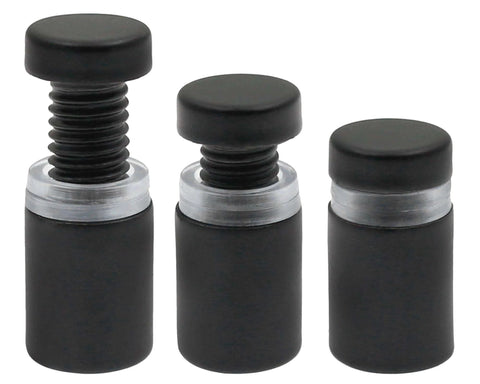 12 Pcs Stainless Steel Wall Sign Standoff Screws One Half Inch By Zero Point Seven Eight Inch Black Mounting Hardware