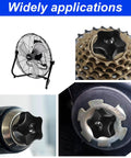 Set Of 12 Black Star Knobs With Three Eighths Inch By Sixteen Female Threads For T Track Bolts Jigs Sawing Machines and Lathes applications