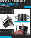 Hot Rod Starter Relay Solenoid 12V 4-Terminal Heavy Duty SW3 with black plastic housing and copper-cadmium coating.