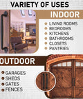 12 Inch Round Rustic Barn Door Handle Black Steel Pull for Sliding Doors and Indoor Outdoor Use Variety of Applications