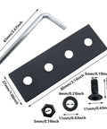 Black Carbon Steel Barn Door Track Splice Piece 80mm Metal Splice Plate Repair Fastener For Sliding Barn Door Track with hardware