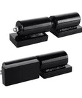 2 Pack Heavy Duty Weld On Barrel Hinges 5 Inch, Greaseable Steel Gate Hinges with Ball Bearings, Black metal hinge close-up