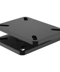Front view of Greaseable 5000 Lb Rating Heavy Duty Bearing Plate Turntable For Workstations And Displays, Black Steel Platform