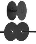 Heavy Duty Black Door Hole Cover Plate Two And Five Eighths Inch Round Deadbolt Cover With Screws Steel Hole Filler Plate