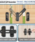 4 Inch Flip Gate Latch Set 180 Degree Barn Door Lock Latch Heavy Duty SUS304 Stainless Steel With Black Finish Sliding Latch on wood door