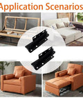 Application scenarios for 2-Piece Folding Bracket And Hidden Cabinet Hinge Set For Furniture And Beds.