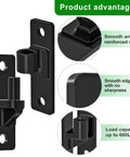 Heavy Duty Gate Hinges, 2Pack High Strength Steel with Electroplated Finish, 600LB Load Capacity, Thick 6mm Black Hinges features