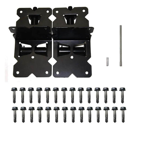 Stainless Steel Gate Hardware Kit With Self Closing Hinges And Latch For Vinyl And Wood Fences Built To Last All Weather No Rust Black