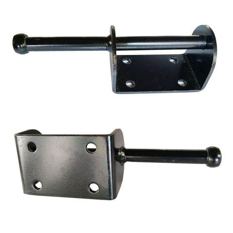 Self Locking Gate Latch For Outdoor Fences In Black Steel With Automatic Gravity Lever Lock Included Fasteners Spring And Cable Pull String