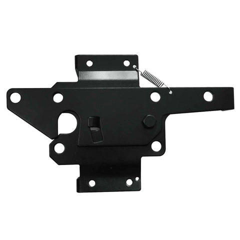 Self-Locking Gate Latch Heavy Duty Post Mount Automatic Gravity Lever Wood/PVC Fence Gate Lock with Fasteners Hardware, Steel, Black