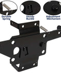 Heavy Duty Gate Latch For Wooden Fences Post Mount Automatic Gravity Lever Self Locking Gate Hardware - Black Steel Finish