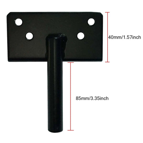 Self-Locking Gate Latch Heavy Duty Post Mount Automatic Gravity Lever Wood/PVC Fence Gate Lock, black steel dimensions.